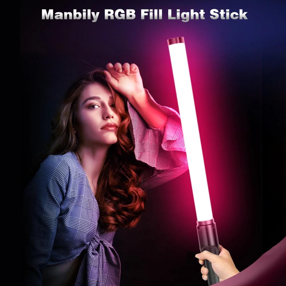 Manbily LS-650 LED RGB Ʈ ƽ,    CRI 95 500 , 30  Ư  ȿ, OLED ũ, 18W, 3000K-6500K